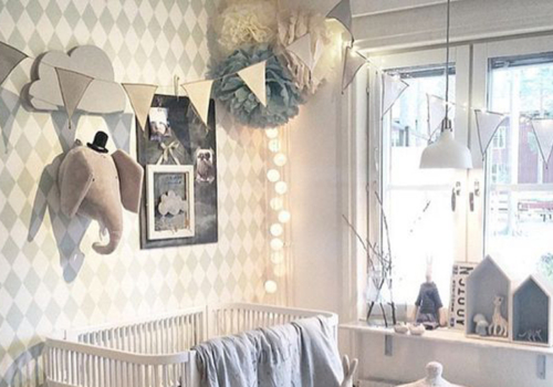 Decoración con banderines