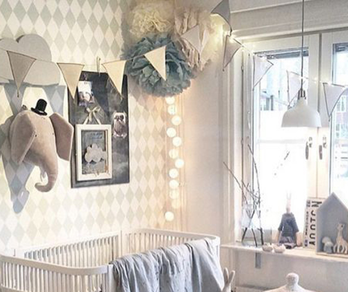 Decoración con banderines
