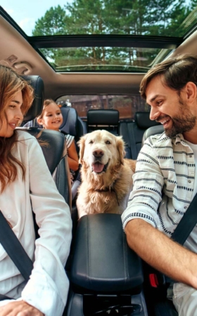 Viajar con un bebé y un perro en coche: cómo hacerlo de forma segura